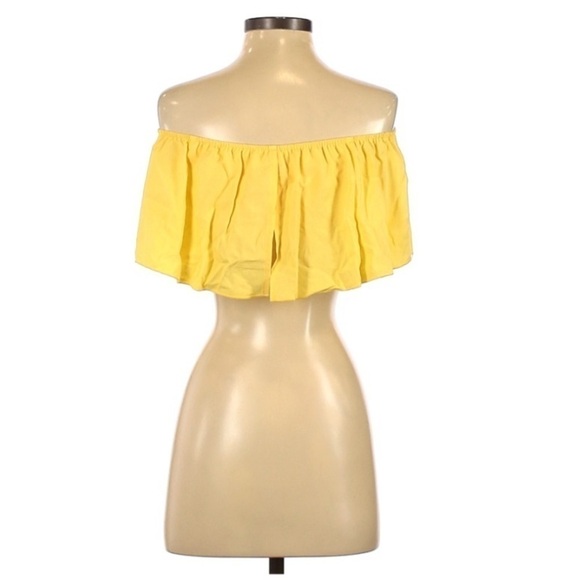 Yellow Crop Top l SIZE S - Picture 2 of 7